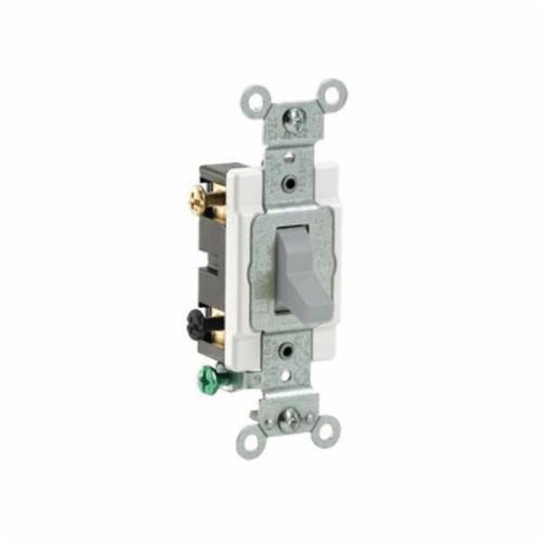 Leviton Toggle Switch Gy Sw Std Tgl 2Po 20A120/277Vac CS220-2GY